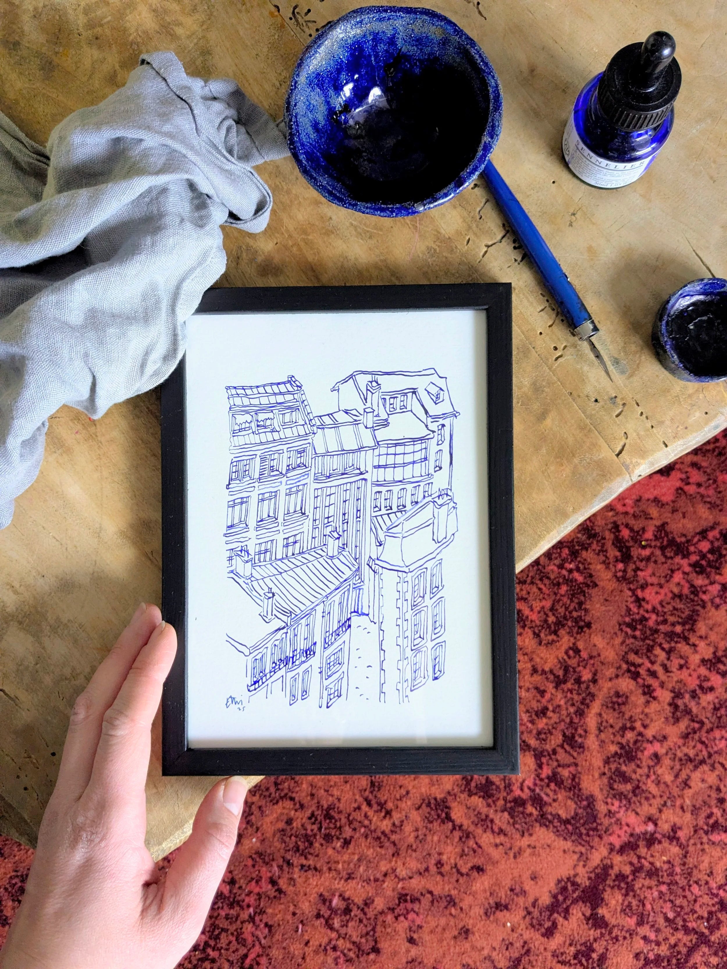 Original ! Toits des Pentes ,Bleu