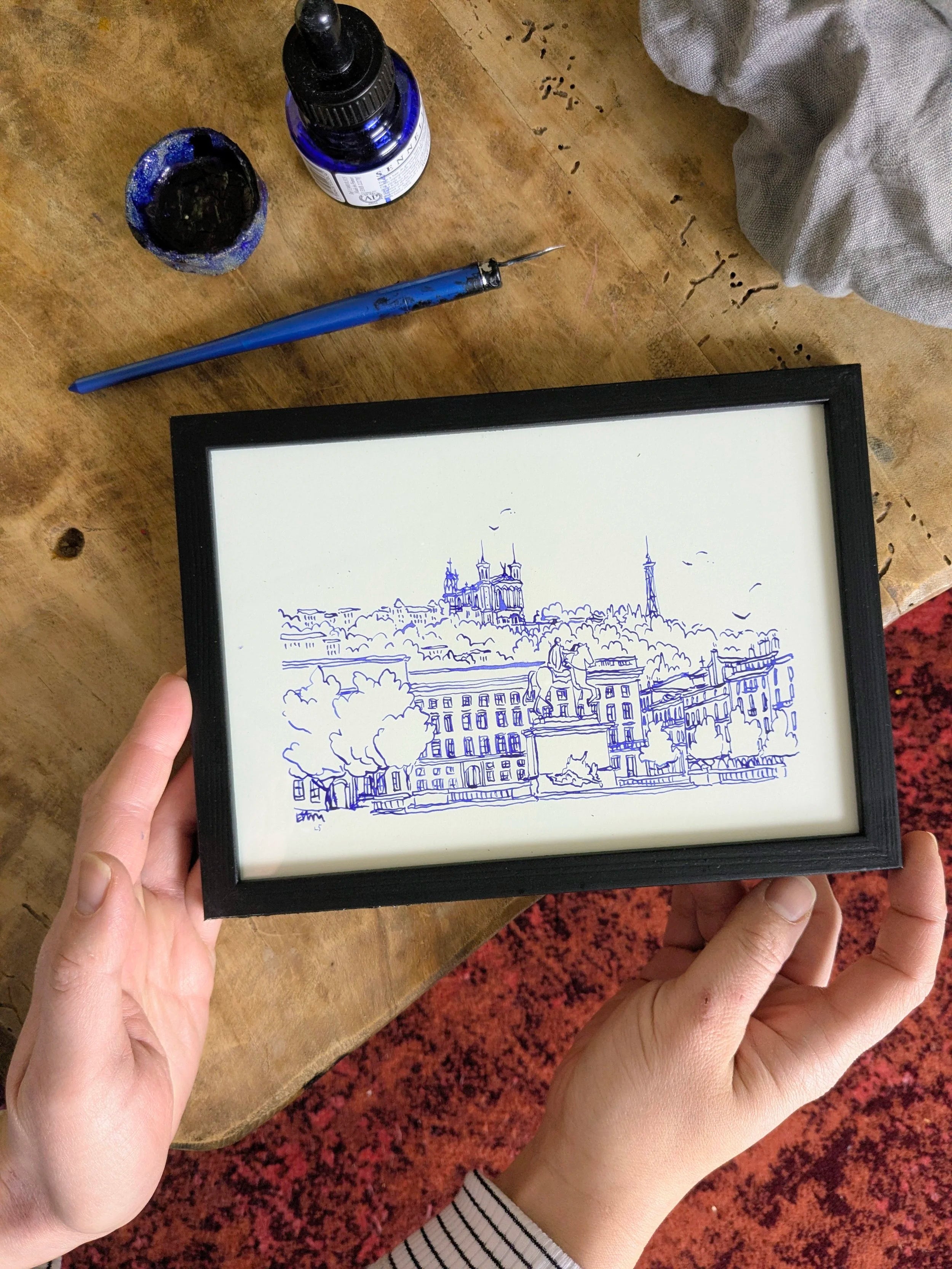 Original ! Place Bellecour, Bleu